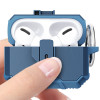 Carbon Series TUFF Hybrid Case with Secure Lock Clip for AirPods Pro 3 - Blue