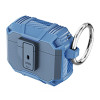 Carbon Series TUFF Hybrid Case with Secure Lock Clip for AirPods Pro 3 - Blue