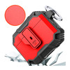 Carbon Series TUFF Hybrid Case with Secure Lock Clip for AirPods Pro 3 - Red