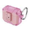 Carbon Series TUFF Hybrid Case with Secure Lock Clip for AirPods Pro 3 - Pink