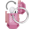Carbon Series TUFF Hybrid Case with Secure Lock Clip for AirPods Pro 3 - Pink