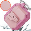 Carbon Series TUFF Hybrid Case with Secure Lock Clip for AirPods Pro 3 - Pink