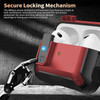 Secure Lock Clip Design Hybrid Case for AirPods Pro 3 - Red