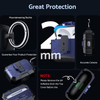 Carbon Fiber Series TUFF Hybrid Case with Secure Lock Clip for AirPods Pro 3 - Blue
