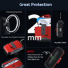 Carbon Fiber Series TUFF Hybrid Case with Secure Lock Clip for AirPods Pro 3 - Red