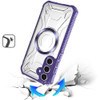 Fusion Evo Transparent Case with Magnetic Ring for Samsung Galaxy S25 FE - Purple