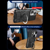 Superior Series Hybrid Case with Magnetic Ring Stand and Camera Lens Cover for Samsung Galaxy S25 FE - Black