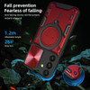 Superior Series Hybrid Case with Magnetic Ring Stand and Camera Lens Cover for Samsung Galaxy S25 FE - Red