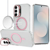 InFrame Series Magnetic Crystal Case with Camera Ring Stand for Samsung Galaxy S25 FE - Pink