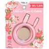 Gabba Goods 60W Leather Design USB-C to USB-A Charge and Sync Cable 6 ft. - Pink