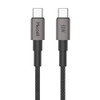 Miccell USB-C to USB-C 60W Nylon Braided Charge & Sync Cable 4ft - Black