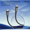 Miccell USB-C to USB-C 60W Nylon Braided Charge & Sync Cable 4ft - Black