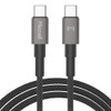 Miccell USB-C to USB-C 100W Nylon Braided Charge & Sync Cable 4ft - Black