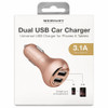 Merkury Innovations Dual USB-A Output Car Charger - Rose Gold