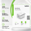 Belkin BoostCharge 20W PD 3.0 USB-C Wall Charger - White