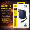 Baseus EnergyCore 45W Fast USB-C Wall Charger with Retractable Cable - Black