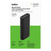 Belkin BoostCharge 3-Port Compact Power Bank Battery 20000mAh with PD 20W - Black