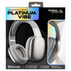 Gabba Goods Platinum Vibe Over-Ear Bluetooth Wireless Headphones - Silver