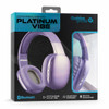 Gabba Goods Platinum Vibe Over-Ear Bluetooth Wireless Headphones - Lavender