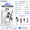 Miccell USB-C Wired Stereo In-Ear Earphones with Mic - Black