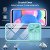 HD Transparent Case with Camera Privacy Cover for Samsung Galaxy A17 5G - Pink Blue