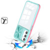 HD Transparent Case with Camera Privacy Cover for Samsung Galaxy A17 5G - Pink Blue