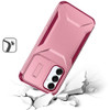 Combat Tough Series Hybrid Case with Camera Lens Cover for Samsung Galaxy A17 5G - Pink Burgundy