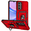 Military Grade Hybrid Case with Ring Grip and Camera Lens Protector for Samsung Galaxy A17 5G - Red