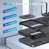 Combat Tough Series Ring Holder Case with Camera Lens Cover for Samsung Galaxy A17 5G - Black