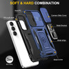 Military Grade Ring Holder Case with Camera Lens Cover for Samsung Galaxy A17 5G - Blue