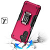 Military Grade Shockproof Hybrid Armor Case with Ring Grip for Samsung Galaxy A17 5G - Hot Pink