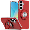 Circular Series Hybrid Case with Rotating Ring Stand for Samsung Galaxy A17 5G - Red