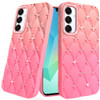 Floral Joy Diamond Crystal TPU Case for Samsung Galaxy A17 5G - Orange Pink