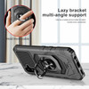 Military Grade Robotic Series Hybrid Case with Ring Grip for Samsung Galaxy A17 5G - Black