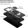 Military Grade Robotic Series Hybrid Case with Ring Grip for Samsung Galaxy A17 5G - Black