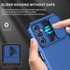 Camera Privacy Cover Hybrid Case with Kickstand for Samsung Galaxy A17 5G - Blue