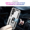 Military Grade Hybrid Case with Ring Grip for Samsung Galaxy A17 5G - Silver