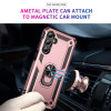 Military Grade Hybrid Case with Ring Grip for Samsung Galaxy A17 5G - Rose Gold