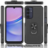 Military Grade TUFF Shockproof Hybrid Armor Case with Ring Grip for Samsung Galaxy A17 5G - Black