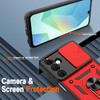 Military Grade Superior Series Hybrid Case with Ring Grip and Camera Lens Cover for Samsung Galaxy A17 5G - Red