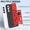 Military Grade Superior Series Hybrid Case with Ring Grip and Camera Lens Cover for Samsung Galaxy A17 5G - Red