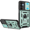 Military Grade Superior Series Hybrid Case with Ring Grip and Camera Lens Cover for Samsung Galaxy A17 5G - Green