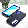 Military Grade TUFF Hybrid Armor Case with Kickstand for Samsung Galaxy A17 5G - Black Blue