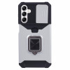 Military Grade All-In-One Ring Stand Card Case for Samsung Galaxy A17 5G - Silver