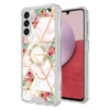 Shockproof Fusion Shield Tough Snap-on Case with Ring Grip for Samsung Galaxy A17 5G - Marble Pink
