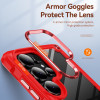 Military Grade Tough Shield Snap-on Transparent Case for Samsung Galaxy S26 Ultra - Red
