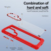 Military Grade Tough Shield Snap-on Transparent Case for Samsung Galaxy S26 Ultra - Red