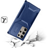 Combat Tough Series Hybrid Case with Camera Lens Cover for Samsung Galaxy S26 Ultra - Blue