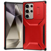 Combat Tough Series Hybrid Case with Camera Lens Cover for Samsung Galaxy S26 Ultra - Red