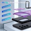 Combat Tough Series Ring Holder Case with Camera Lens Cover for Samsung Galaxy S26 Ultra - Purple